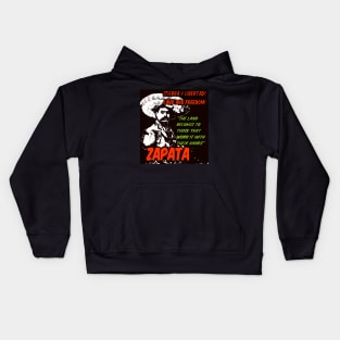 Emiliano Zapata - Tierra y Libertad Kids Hoodie